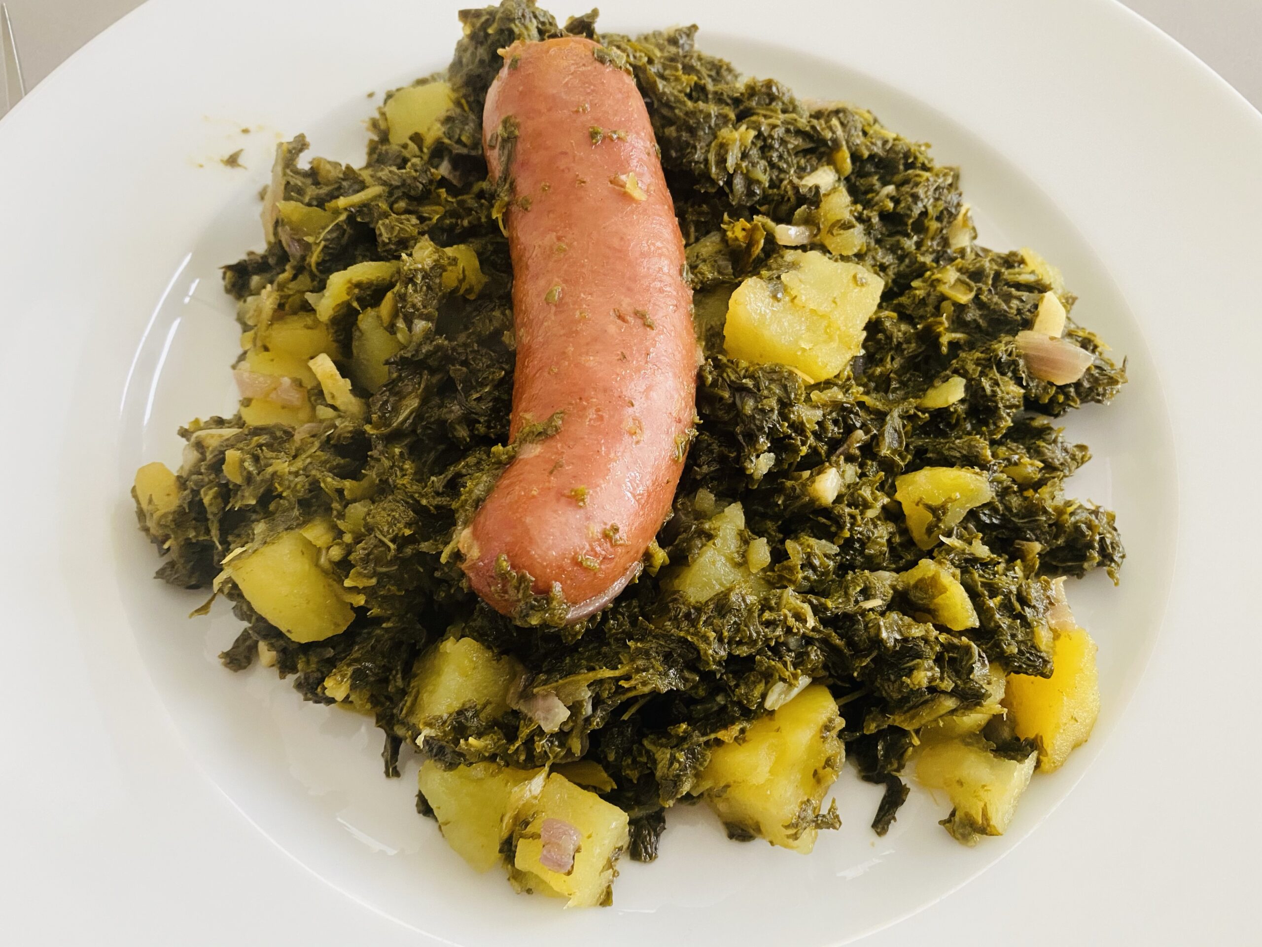 Grünkohl, Kartoffel, Mettwurst